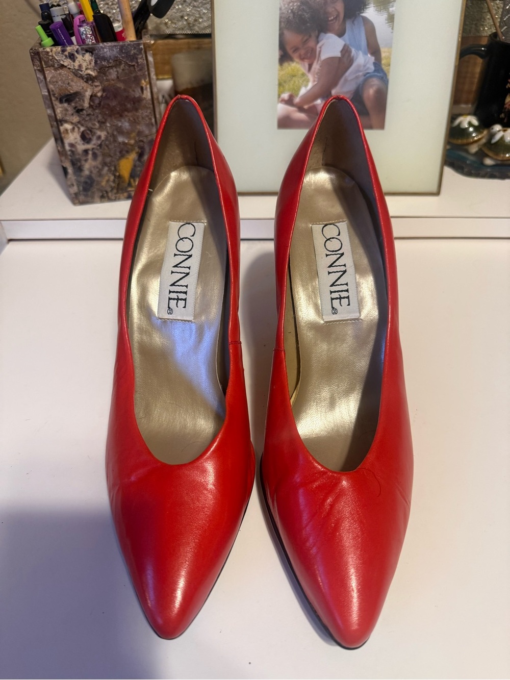 Connie Red Pointed-Toe Women's Pumps size 10